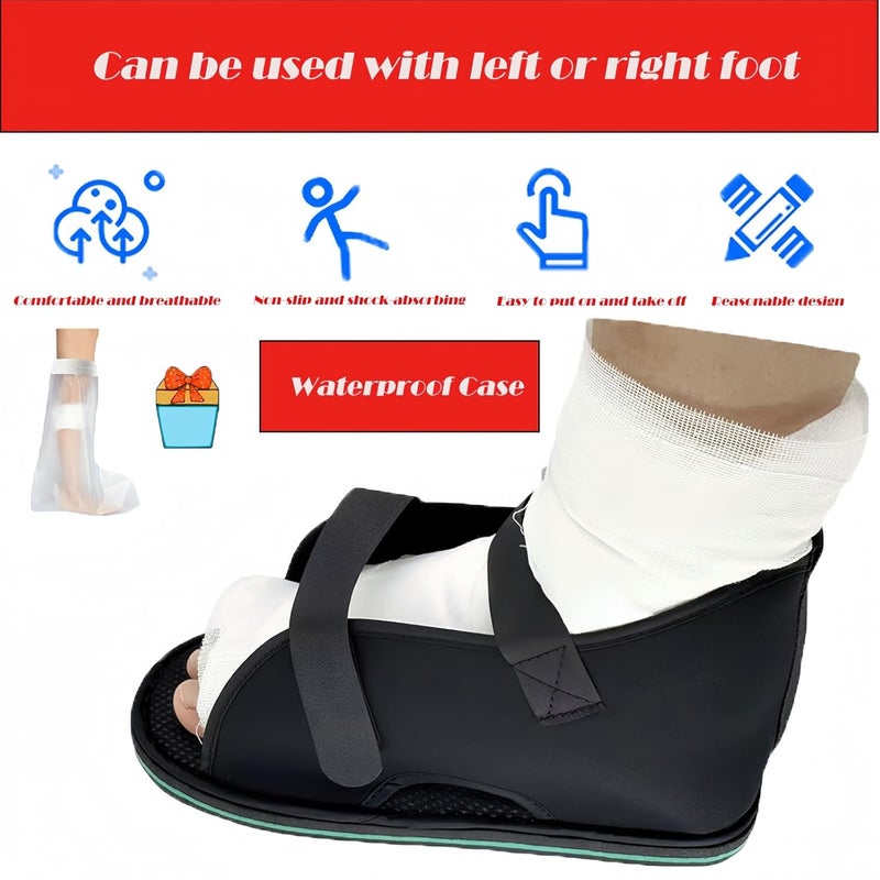 Yodilala Adjustable plaster shoes postoperative shoes, medical walking shoes with Magic sticker, suitable for foot sprains, ankle fractures, toes, suitable for left and right feet(L) - Image 4